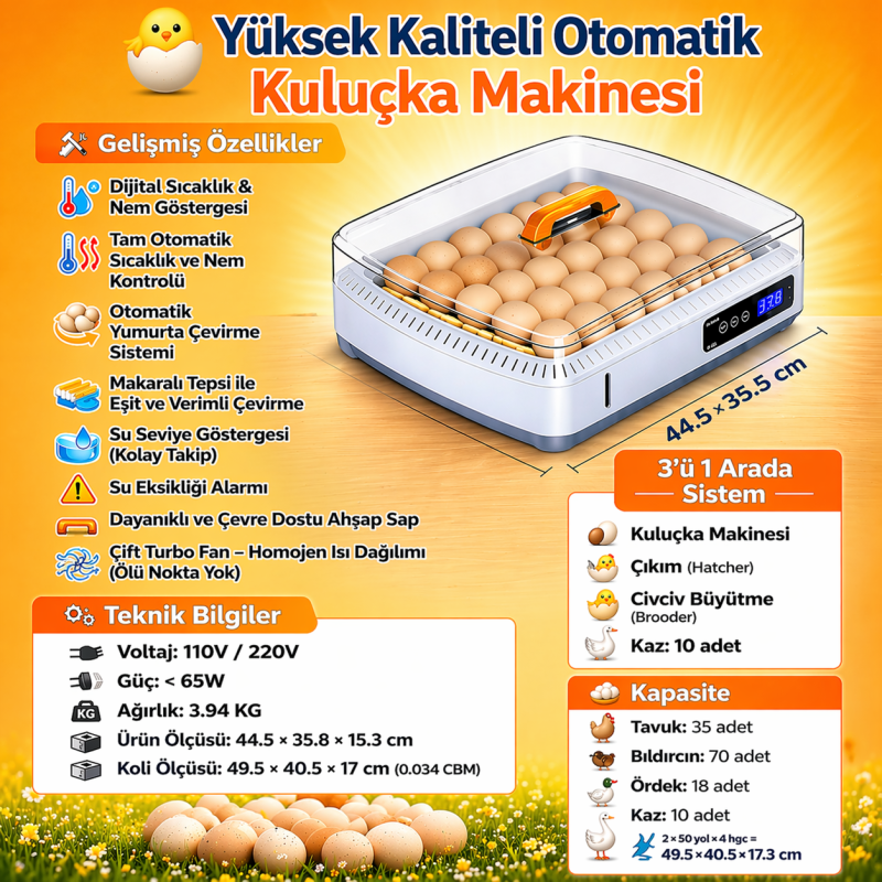 35 lik Kuluçka Makinesi