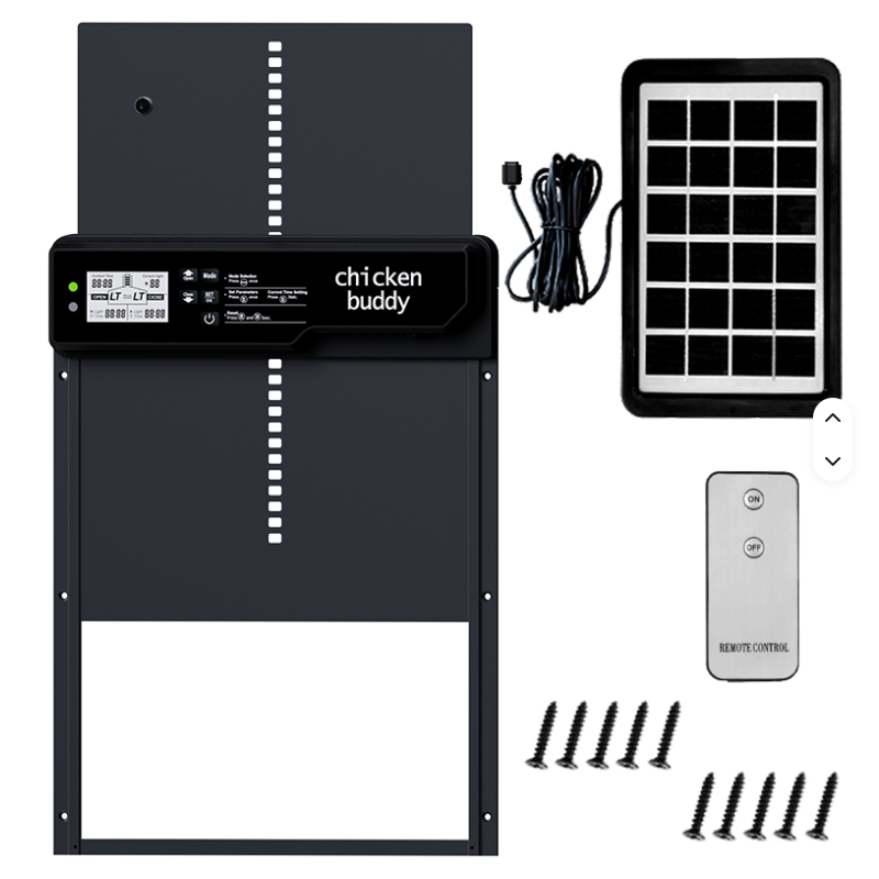 JSM02 Siyah-Güneş Enerjisi Sistemli Yeni Kümes Kapısı