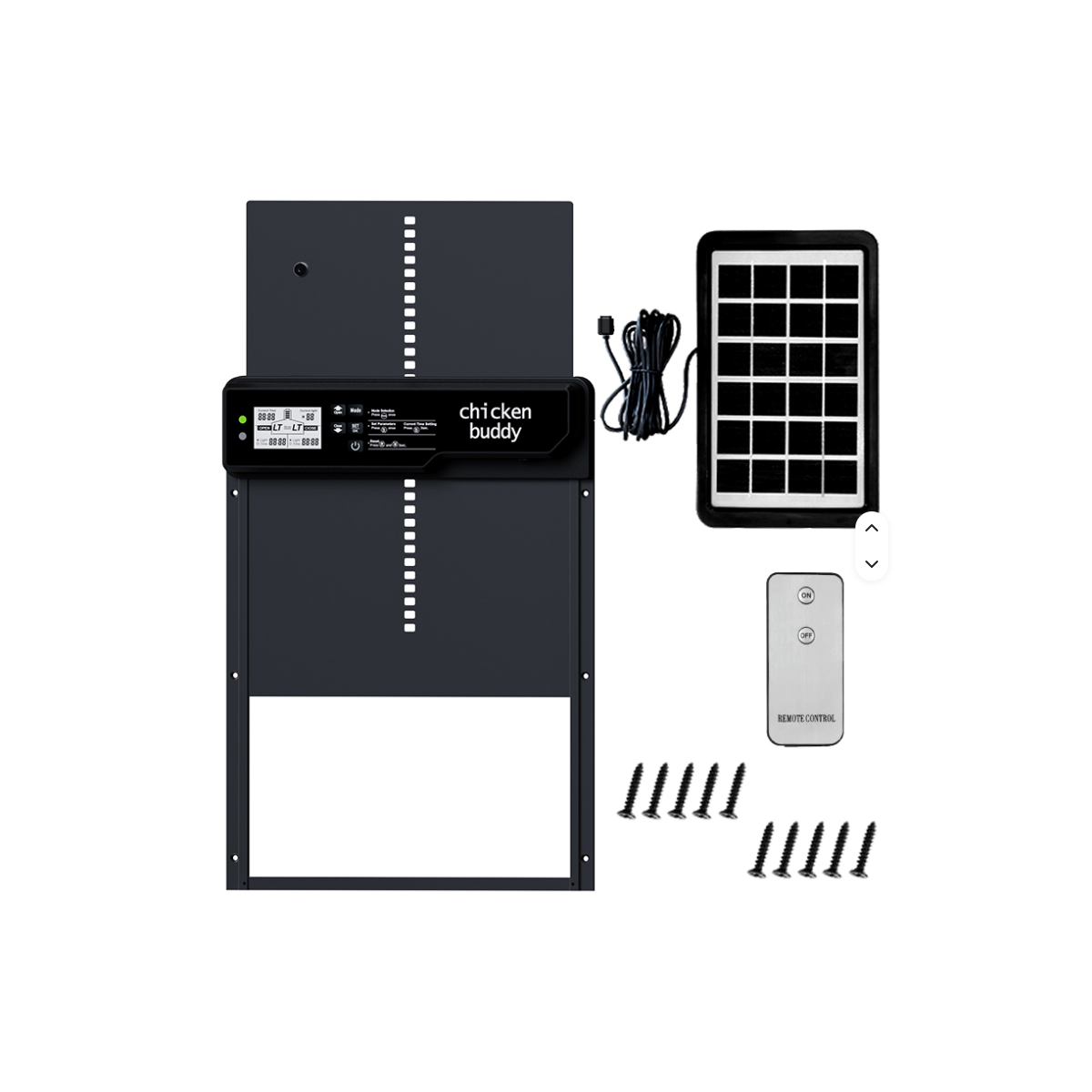 JSM02 Siyah-Güneş Enerjisi Sistemli Yeni Kümes Kapısı